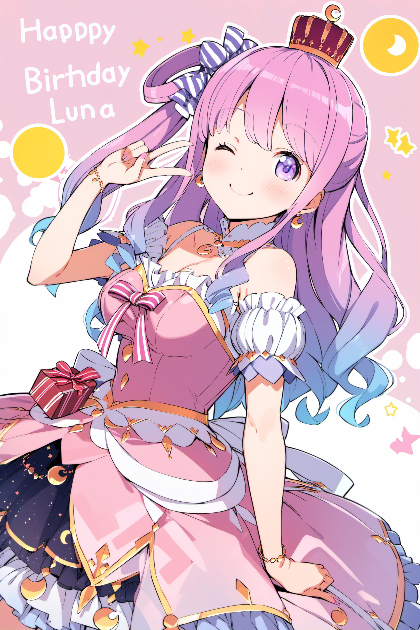 23322-4218000901-1girl, virtual youtuber, solo, one eye closed, himemori luna, crown, long hair, gift, box, jewelry, smile, dress, pink hair, pur.png